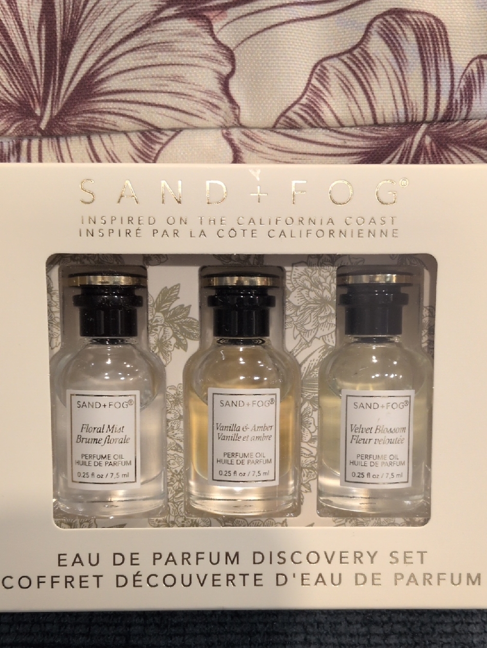 SAND+FOG Floral Mist, Velvet Blossom  & Vanilla Amber Perfume Trio Duo